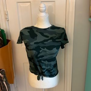 Old navy girls tie front t shirt camouflage
